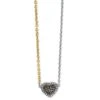 Neptune's Rings Woven Petite Heart Necklace -Brighton Shop neptune s rings woven petite heart necklace silver gold 0