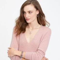 One Love Cross Necklace -Brighton Shop one love cross necklace silver pink 3 5bd43c67 d07c 4d37 bf27 7a5ccb8a637a