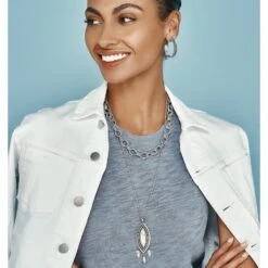 Pebble Dot Dream Howlite Convertible Necklace -Brighton Shop pebble dot dream howlite convertible necklace silver white 4