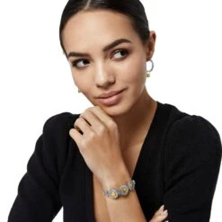 Pebble Dot Onyx Cabochon Reversible Bracelet 11 Pebble Dot Onyx Cabochon Reversible Bracelet -Brighton Shop pebble dot onyx cabochon reversible bracelet black gold 4