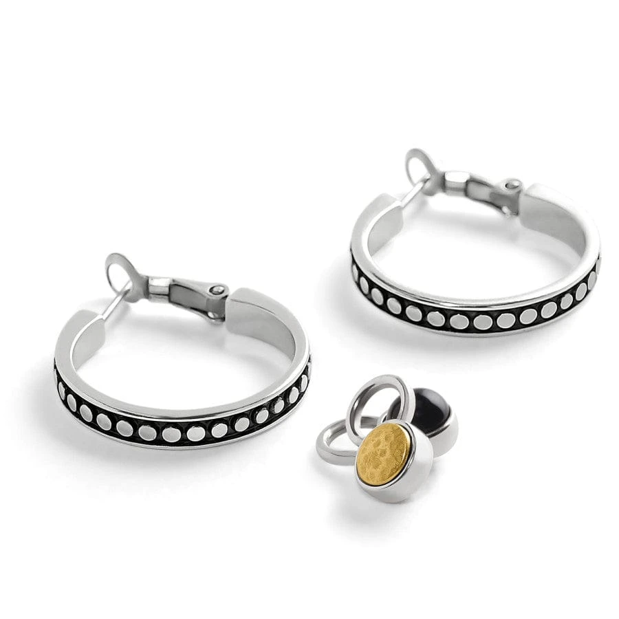 Pebble Dot Onyx Reversible Hoop Earrings 5 Pebble Dot Onyx Reversible Hoop Earrings - Image 3