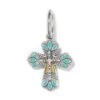 Pueblo Cross Charm 1 Pueblo Cross Charm -Brighton Shop pueblo cross charm silver blue 0