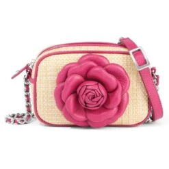 Rosie Straw Camera Bag -Brighton Shop rosie straw camera bag natural orchid 0