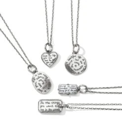 Sentiments Change Convertible Reversible Necklace -Brighton Shop sentiments change convertible reversible necklace silver 3