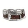 Silver Links Belt -Brighton Shop silver links belt brown 0