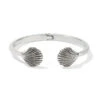 Silver Shells Hinged Bangle -Brighton Shop silver shells hinged bangle silver 0