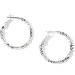Small Hoop Charm Earrings -Brighton Shop small hoop charm earrings silver 0 cfdd4088 5251 486b 96aa cbbf6fdd55dc