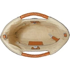 South Hampton Straw Hand Held Tote -Brighton Shop south hampton straw hand held tote natural luggage 1