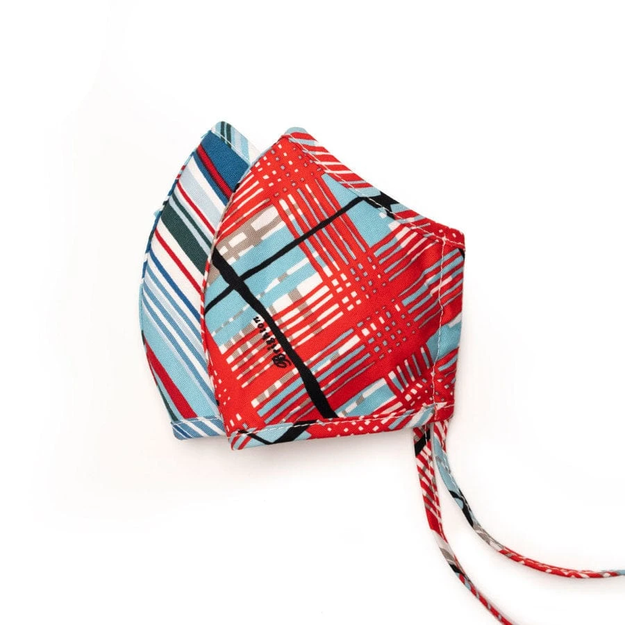 Summer Stripes And Plaid Face Mask (2 Pack) 3 Summer Stripes And Plaid Face Mask (2 Pack)