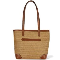Tara Straw Tote -Brighton Shop tara straw tote natural bourbon 2
