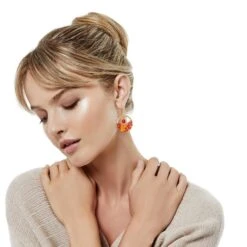 Terra Gold French Wire Earrings 7 Terra Gold French Wire Earrings -Brighton Shop terra gold french wire earrings gold red 2