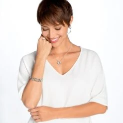 Twinkle Round Bangle -Brighton Shop twinkle round bangle silver 2